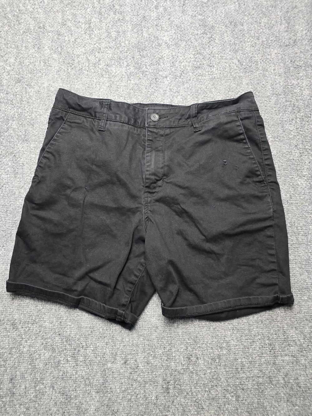 RSQ Jeans Short Chino Shorts Mens 30 Black Well Above Knee Distressed